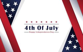 4th of july background with stars and stripes vector