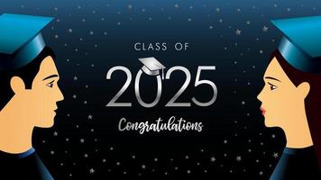 Class of 2025 congrats design vector