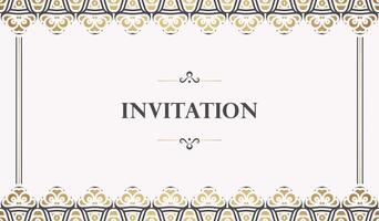 luxury invitation background style ornamental pattern template. vector