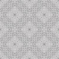 retro Style Abstract Floral Shape Seamless Repeat Pattern vector
