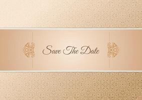 Elegant Floral Patterned Background Design with Save the Date Text Box vector