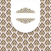 Ornate Decorative Label Design With Retro Pattern Background vector