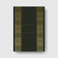 Ornate Golden Seamless Pattern on Cover with Abstract Floral Texture vector