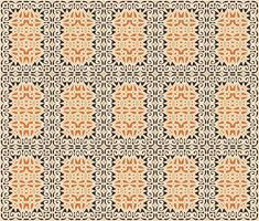 Ornamental Hand Drawn Swirl Damask Style Pattern Background. vector