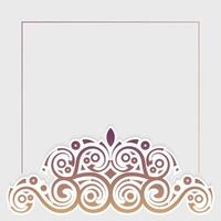 Gradient Floral Ornament Decorative Border Invitation Card Background vector