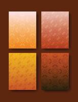 Set of Four Abstract Geometric Patterns Cover Design for Business vector