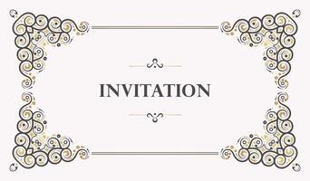 luxury invitation background style ornamental pattern template vector