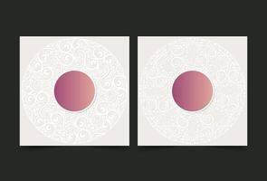 Elegant Abstract Circle Pattern on Square Card for Invitation or Greeting vector
