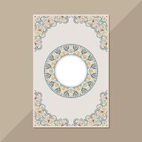 Decorative Style Mandala Frame with Swirls and Ornament Border vector