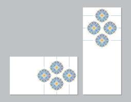 Modern Ornamental Islamic Pattern Background with Blue and Gold Color Theme vector