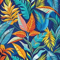 seamless pattern with leaves new trendy unique design 2025 vector