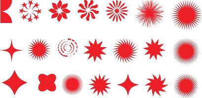 Modern Abstract Flower Set for Creative Designs and Decorative Projects new 2025 trendy unique vector