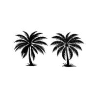 silhouette of palm tree set new 2025 trendy unique vector