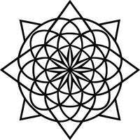 black and white geometric shape Geometric Shape Circle Inside Triangle Symbol new trendy unique 2025 vector