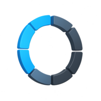 3D Simple Loading Icon with Circular Design and Soft Colors png