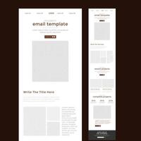 Professional E-Newsletter UX Layout l Email Marketing Template Vertical Banner Design for Promotions vector