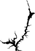 Map of Trinity Lake California USA Silhouette Flat and Outline Design vector