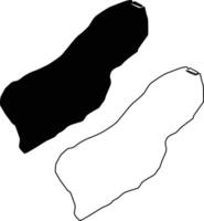 Map of Convict Lake California USA Silhouette Flat and Outline Design vector