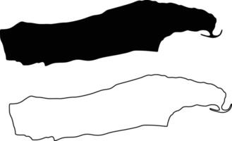 Map of Donner Lake California USA Silhouette Flat and Outline Design vector