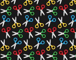 Pattern of multicolored scissors. illustration vector