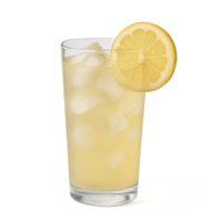 Refreshing Lemonade Drink with Ice and Lemon Slice Garnish png