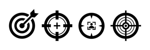 Set of success target icons. Goal business concept. Focus target. Illustration design vector