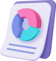 A document with a pie chart on it png