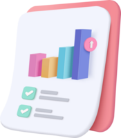 A pink folder with a bar chart and a checkbox png