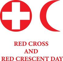 Red cross and crescent day vector