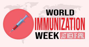 World immunization week vector