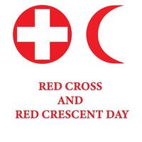 Red cross and red crescent day vector