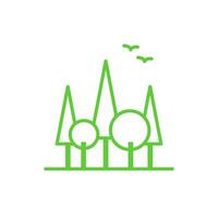 Forest Icon. Isolated on White Background vector