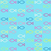 Aquarium, Colorful Fish seamless pattern texture vector