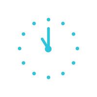 Analog clock icon. Isolated on white. From blue icon set vector