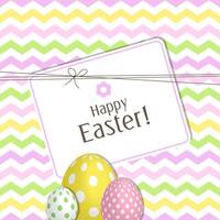 Easter Card with Colorful 3D Eggs design vector