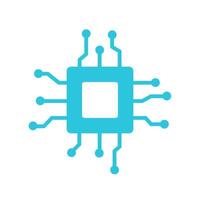 Microchip icon, Isolated on white background, From blue icon set vector