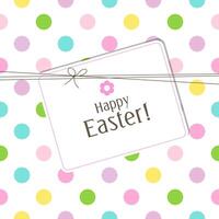 Easter Card with Colorful Polka Dots vector