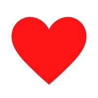 Valentine Red Heart Symbol, Isolated on white background vector