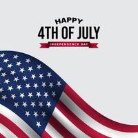 USA 4th of July Independence Day Template Design with White Background. vector