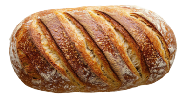 Loaf of Sourdough Bread with Slashed Crust on a Transparent Image png