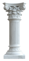 Corinthian Order Column Complete Structure on a Transparent Background Image png