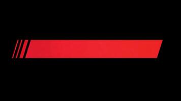 Slim Red Slashed Lower Third Animation Template video