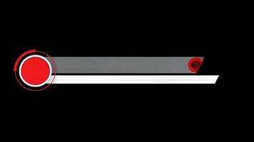 Sleek Red Circular Lower Third Animation video