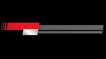 Stylish Red White Slide Lower Third Animation video