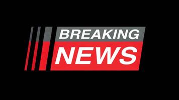 Dynamic Red Panel Breaking News Lower Third Animation video