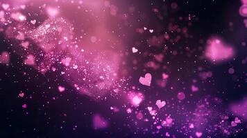 Soft Pink Heart Cloud Particle Overlay video
