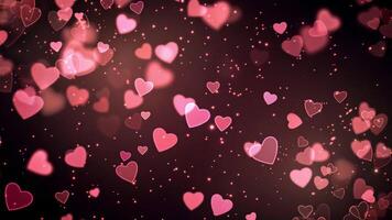 Delicate Pink Heart Drift Particle Overlay video