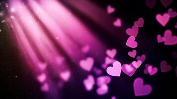 Violet Ray Heart Overlay Animation Sequence video