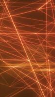 Orange laser lines intersect over a dark background forming a glowing network grid video