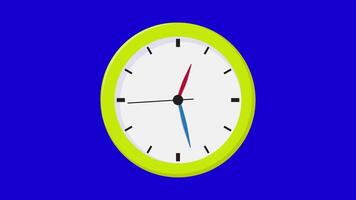 4K Animation Clock timelapse. Arrows - Hours, Minutes and Seconds on Clockface video